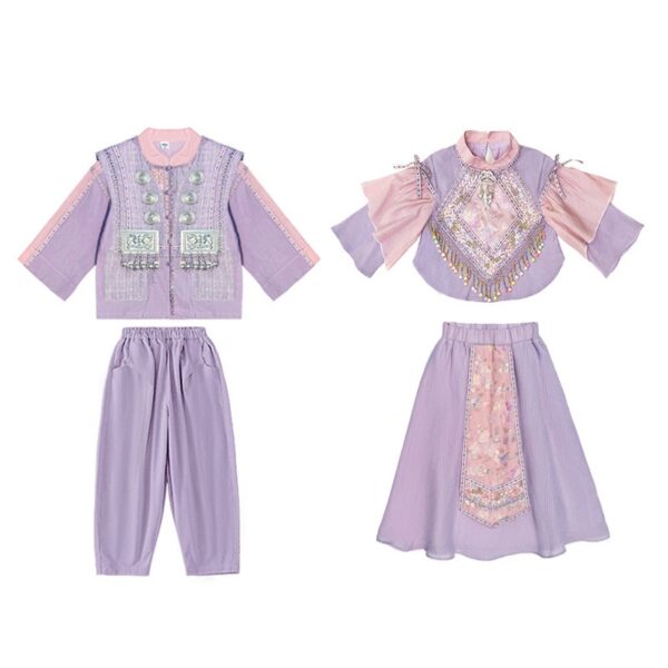 New Traditional Ethnic Minorities Clothing Set Female Zhuang Zu Clothing Skirt For Print Personalize Logo or Name - Image 6