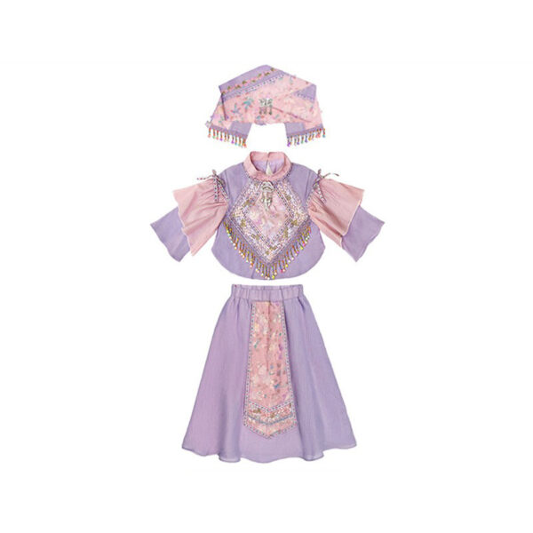 New Traditional Ethnic Minorities Clothing Set Female Zhuang Zu Clothing Skirt For Print Personalize Logo or Name - Image 7