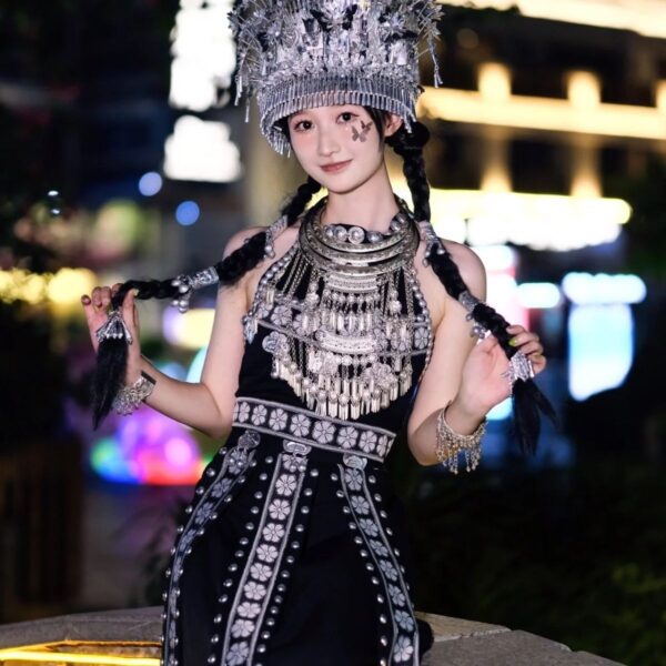 Ethnic Style Miao Traditional Clothing Adult Women Evening Dress Dance Costume Singer Performance Outfit Stage Outfit Woman - Image 8