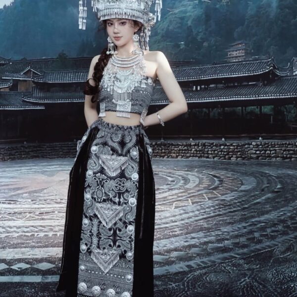 Ethnic Style Miao Traditional Clothing Adult Women Evening Dress Dance Costume Singer Performance Outfit Stage Outfit Woman - Image 9