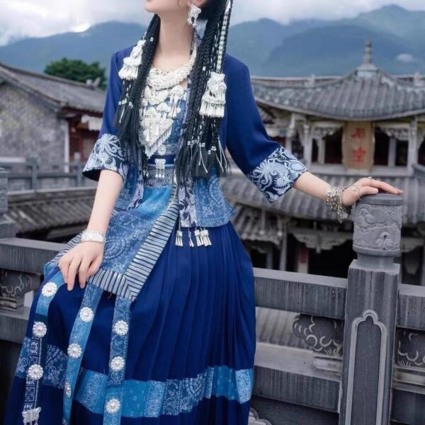 Ethnic Style Miao Traditional Clothing Adult Women Evening Dress Dance Costume Singer Performance Outfit Stage Outfit Woman - Image 6