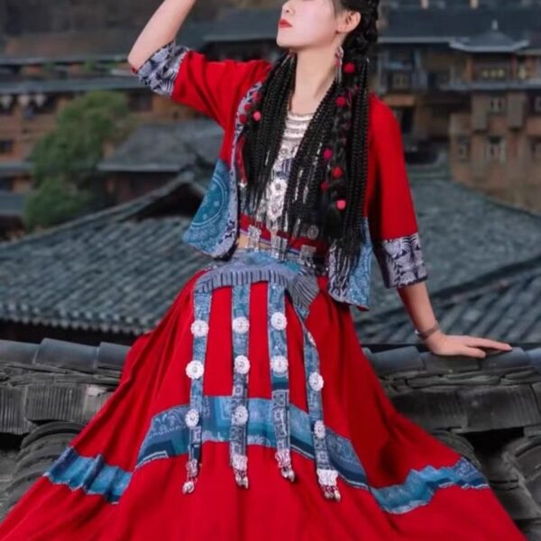 Ethnic Style Miao Traditional Clothing Adult Women Evening Dress Dance Costume Singer Performance Outfit Stage Outfit Woman - Image 4