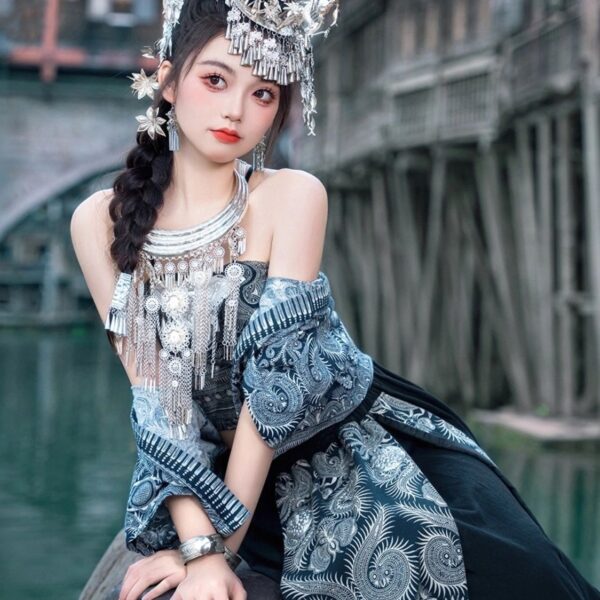 Ethnic Style Miao Traditional Clothing Adult Women Evening Dress Dance Costume Singer Performance Outfit Stage Outfit Woman - Image 7