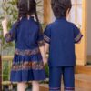 Vintage Children hanfu Classic Blue The Miao/zhuang Nationality Clothing for Personal Customize Name Print - Image 3