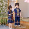 Vintage Children hanfu Classic Blue The Miao/zhuang Nationality Clothing for Personal Customize Name Print - Image 8