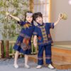 Vintage Children hanfu Classic Blue The Miao/zhuang Nationality Clothing for Personal Customize Name Print - Image 5