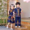Vintage Children hanfu Classic Blue The Miao/zhuang Nationality Clothing for Personal Customize Name Print - Image 7