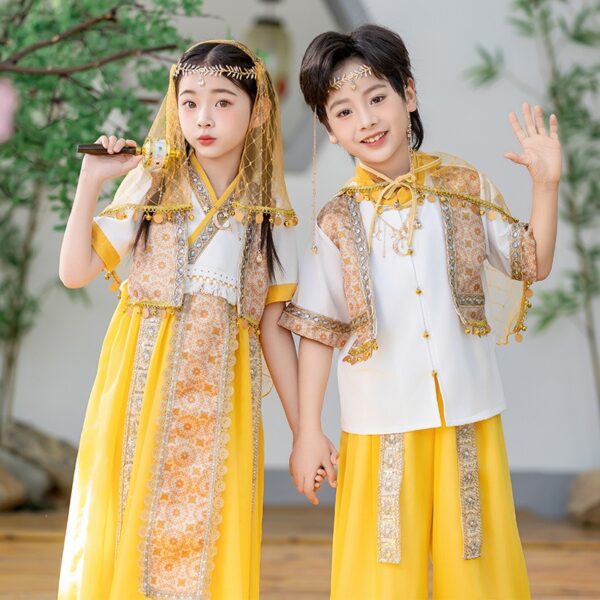 The Uygur ethnic group clothing for customize name student team performance dress - Image 3