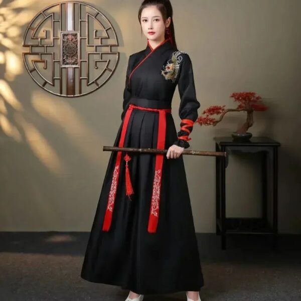 Chinese Hanfu Dress Women Clothing Vintage Ethnic Style Fashion Clothes Elegant Streetwear Casual Chinese Traditional Dress Men - Image 3
