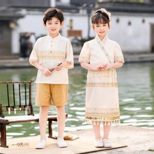 The Zhuang Nationality(壮族) Clothing For Kids