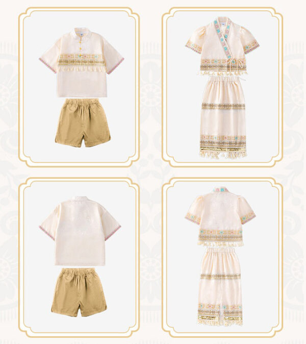 Customize Personal Name on The Dai Nationality clothing for Kids Short Sleeve Vintage Hanfu Dress  Princess Dress Kids Modern Hanfu - Image 7