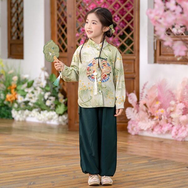 Kids Ancient Chinese Hanfu Suit Vinatge Traditional Support Customize  Embroidery Name For children - Image 10