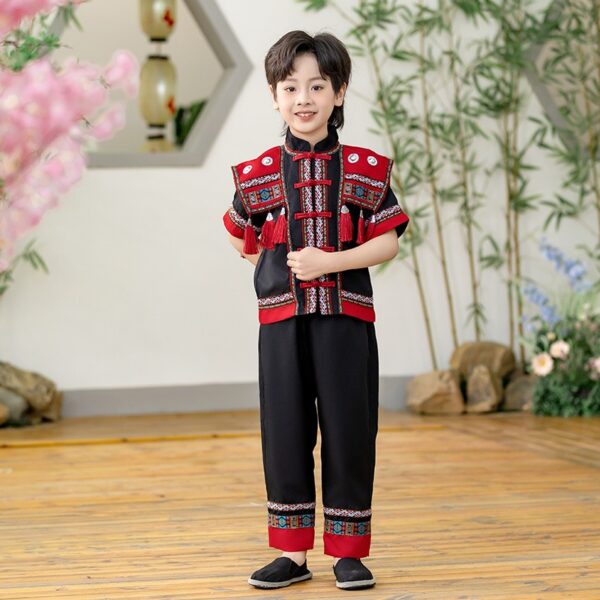 Summer Traditional Ethnic Minorities Style Set Female Zhuang Zu Clothing Skirt Dance Performance Support Customize Embroidery Logo - Image 7